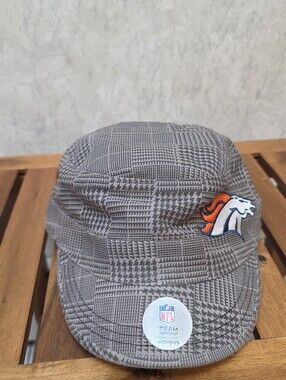 NFL Women's Gray Plaid Military Cap with Broncos Logo
